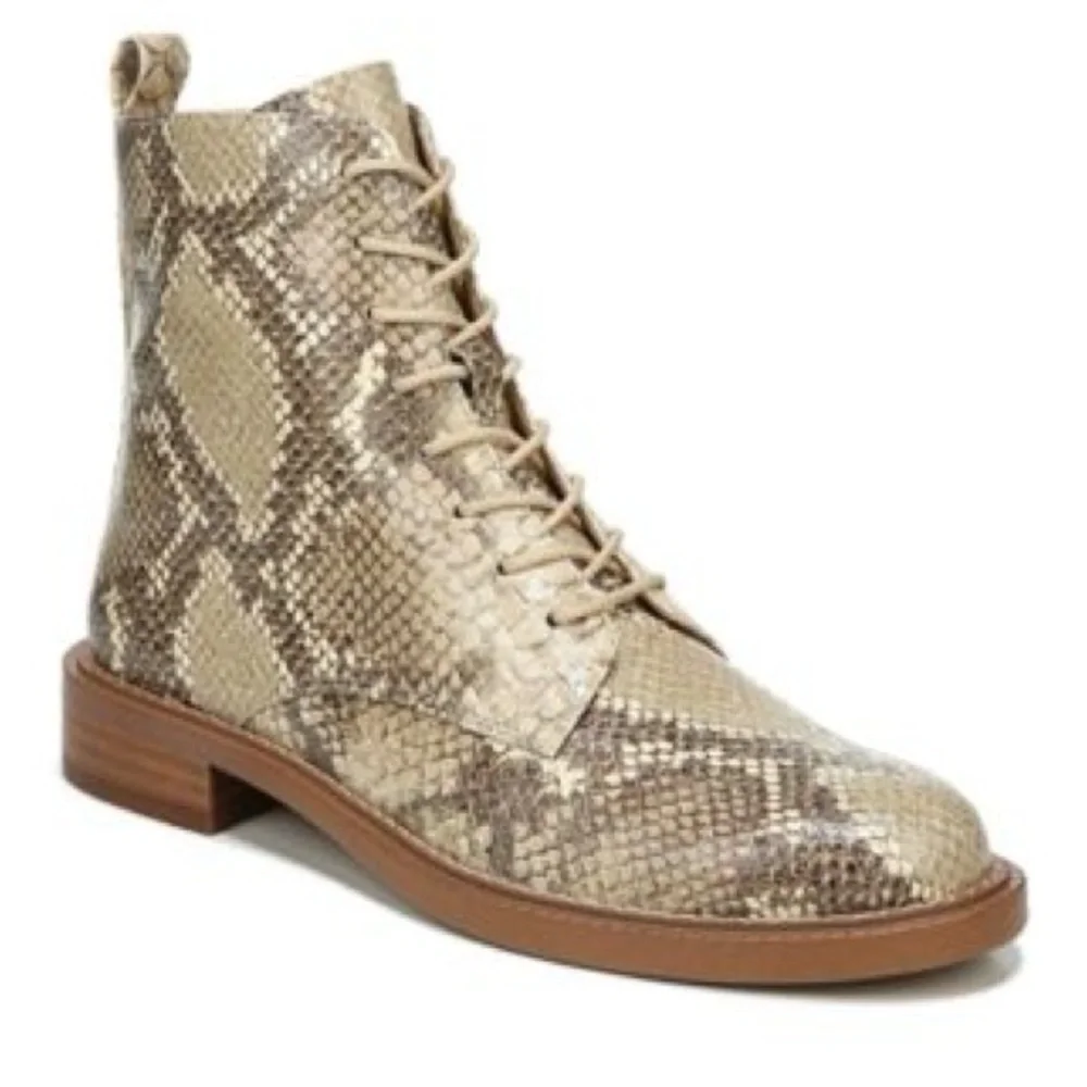 Sam Edelman Boots Nina Python Embossed Lace up